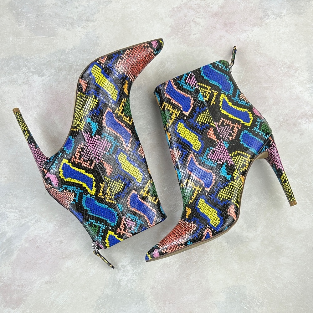 Steve Madden HALENA Ankle Boots‎ Women’s Colorful Snakeskin Patterned